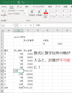 valueエラー事例